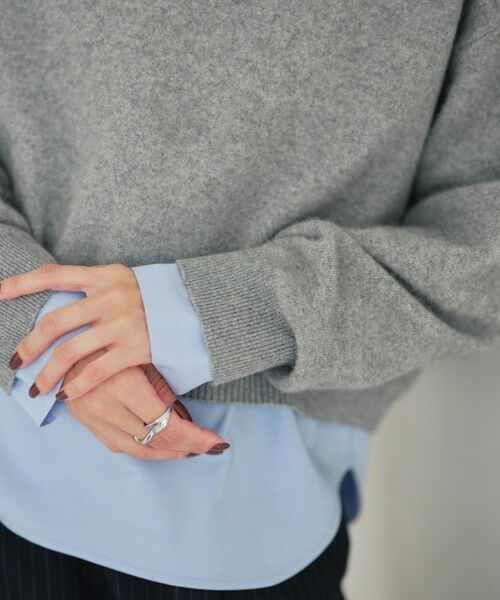 green label relaxing / グリーンレーベル リラクシング ニット・セーター | FOXブレンド ラメ フォルム ドルマン ニット プルオーバー | 詳細11