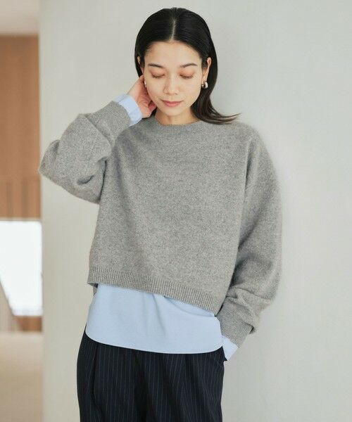 green label relaxing/グリーンレーベル リラクシング FOXブレンド ラメ フォルム ドルマン ニット プルオーバー LT. GRAY FREE green label relaxing/グリーンレーベル リラクシング FOXブレンド ラメ フォルム ドルマン ニット プルオーバー LT. GRAY FREE