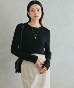 green label relaxing / グリーンレーベル リラクシング ニット・セーター | ウール リブ クルーネック ニット プルオーバー ウォッシャブル