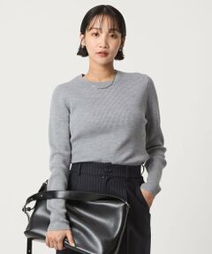 green label relaxing / グリーンレーベル リラクシング ニット・セーター | ウール リブ クルーネック ニット プルオーバー ウォッシャブル