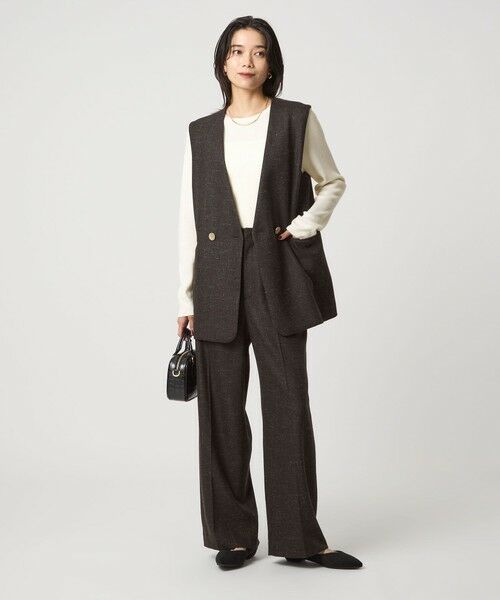 green label relaxing / グリーンレーベル リラクシング ニット・セーター | ウール リブ クルーネック ニット プルオーバー ウォッシャブル | 詳細2