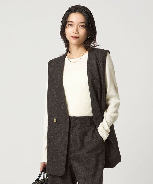 green label relaxing / グリーンレーベル リラクシング ニット・セーター | ウール リブ クルーネック ニット プルオーバー ウォッシャブル | 詳細3