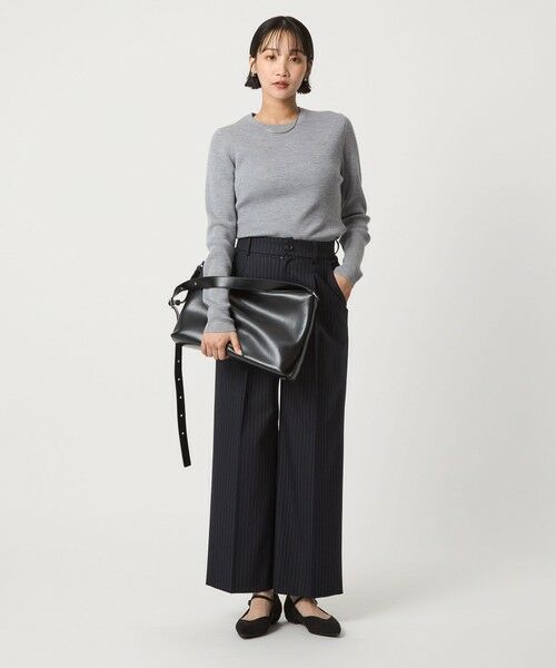 green label relaxing / グリーンレーベル リラクシング ニット・セーター | ウール リブ クルーネック ニット プルオーバー ウォッシャブル | 詳細12