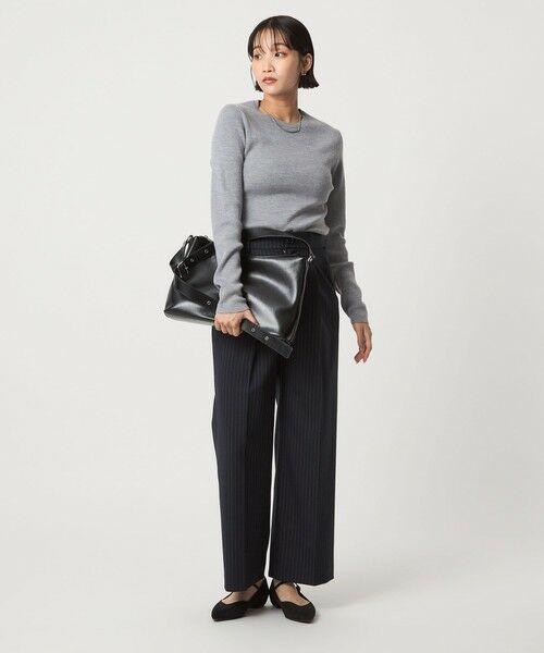 green label relaxing / グリーンレーベル リラクシング ニット・セーター | ウール リブ クルーネック ニット プルオーバー ウォッシャブル | 詳細13