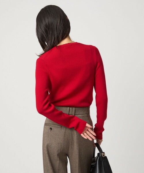 green label relaxing / グリーンレーベル リラクシング ニット・セーター | ウール リブ クルーネック ニット プルオーバー ウォッシャブル | 詳細20