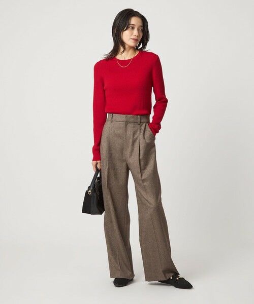 green label relaxing / グリーンレーベル リラクシング ニット・セーター | ウール リブ クルーネック ニット プルオーバー ウォッシャブル | 詳細21