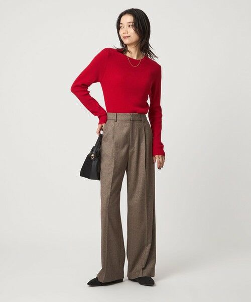 green label relaxing / グリーンレーベル リラクシング ニット・セーター | ウール リブ クルーネック ニット プルオーバー ウォッシャブル | 詳細22