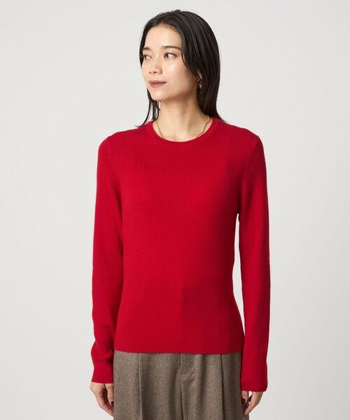green label relaxing / グリーンレーベル リラクシング ニット・セーター | ウール リブ クルーネック ニット プルオーバー ウォッシャブル | 詳細23