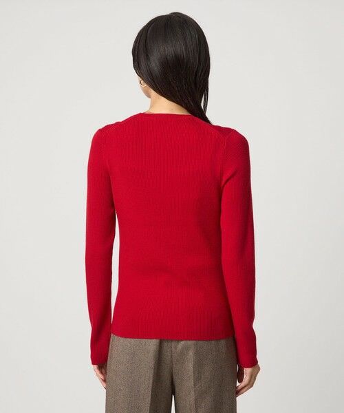 green label relaxing / グリーンレーベル リラクシング ニット・セーター | ウール リブ クルーネック ニット プルオーバー ウォッシャブル | 詳細25