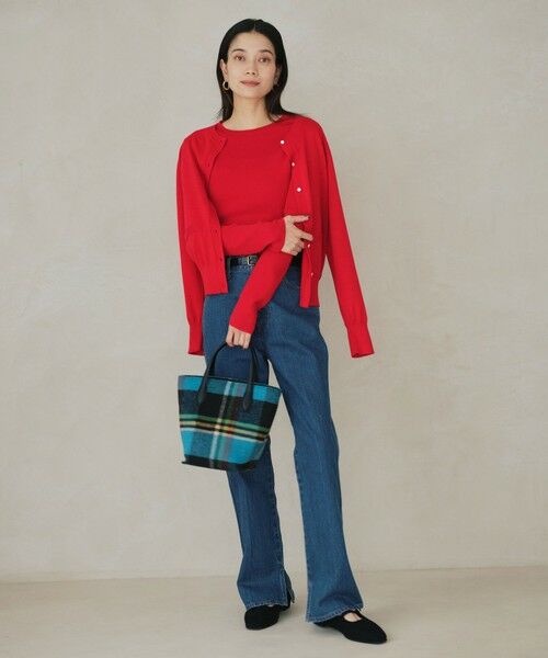 green label relaxing / グリーンレーベル リラクシング ニット・セーター | ウール リブ クルーネック ニット プルオーバー ウォッシャブル | 詳細16