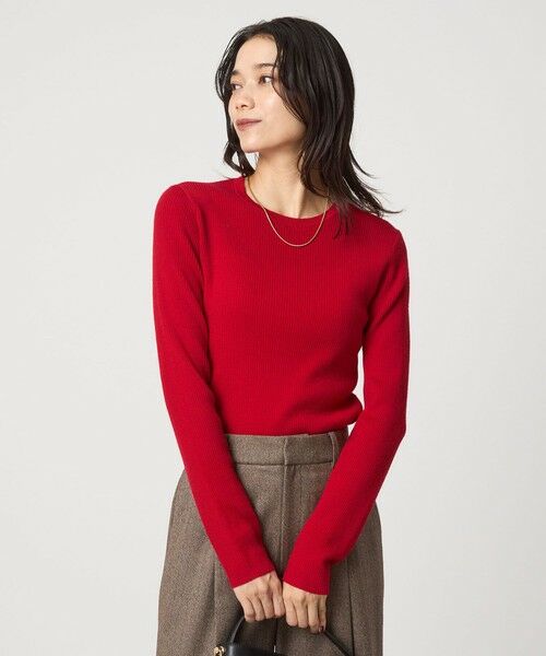 green label relaxing / グリーンレーベル リラクシング ニット・セーター | ウール リブ クルーネック ニット プルオーバー ウォッシャブル | 詳細18