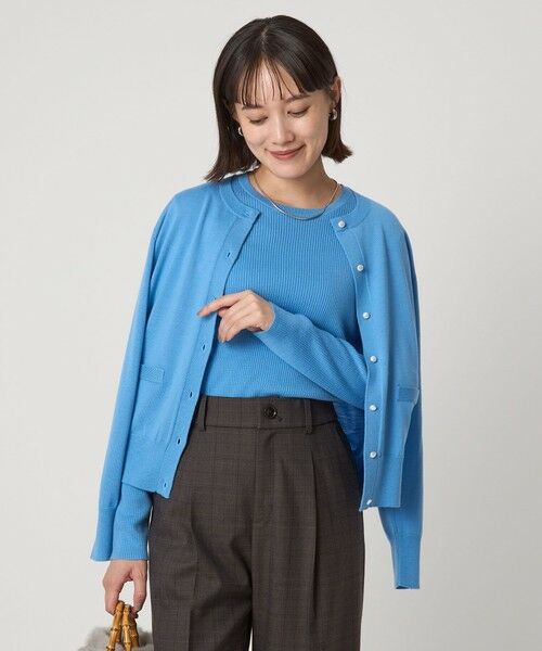 green label relaxing / グリーンレーベル リラクシング ニット・セーター | ウール リブ クルーネック ニット プルオーバー ウォッシャブル | 詳細28