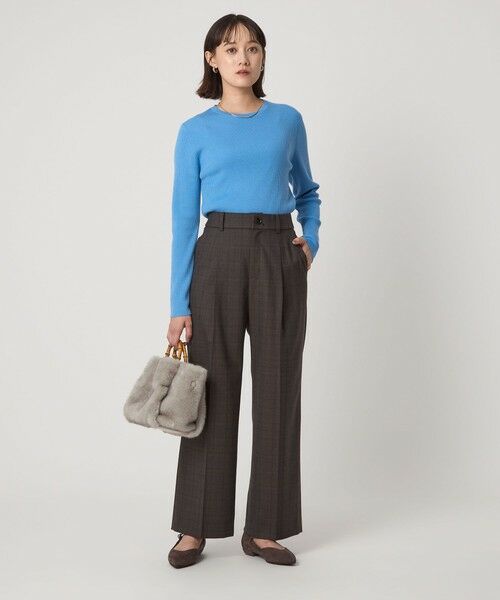 green label relaxing / グリーンレーベル リラクシング ニット・セーター | ウール リブ クルーネック ニット プルオーバー ウォッシャブル | 詳細30