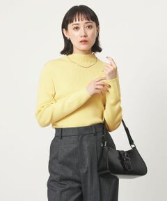 green label relaxing / グリーンレーベル リラクシング ニット・セーター | ウール リブ ボトルネック ニット プルオーバー ウォッシャブル