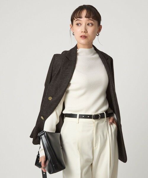 green label relaxing / グリーンレーベル リラクシング ニット・セーター | ウール リブ ボトルネック ニット プルオーバー ウォッシャブル | 詳細1