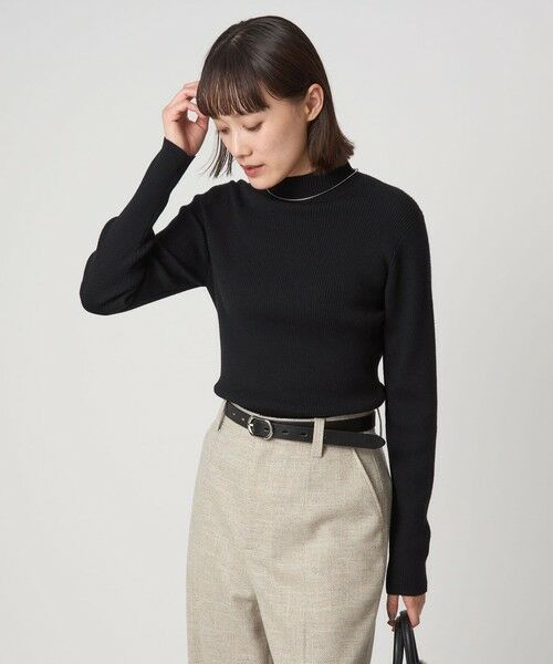 green label relaxing / グリーンレーベル リラクシング ニット・セーター | ウール リブ ボトルネック ニット プルオーバー ウォッシャブル | 詳細6