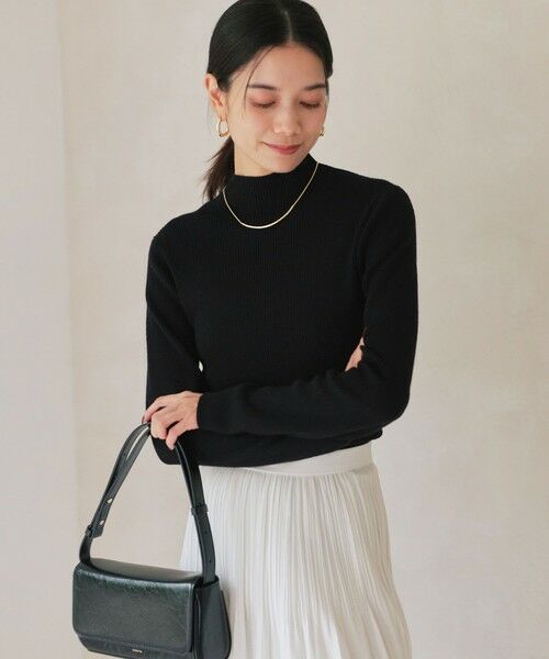 green label relaxing / グリーンレーベル リラクシング ニット・セーター | ウール リブ ボトルネック ニット プルオーバー ウォッシャブル | 詳細4