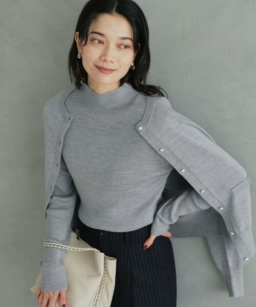 green label relaxing / グリーンレーベル リラクシング ニット・セーター | ウール リブ ボトルネック ニット プルオーバー ウォッシャブル | 詳細9
