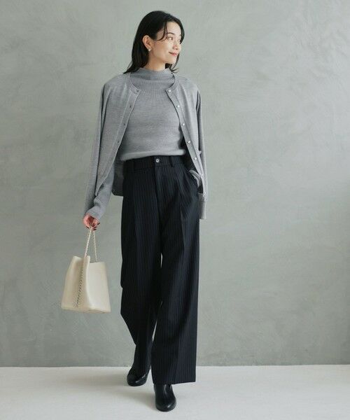 green label relaxing / グリーンレーベル リラクシング ニット・セーター | ウール リブ ボトルネック ニット プルオーバー ウォッシャブル | 詳細10