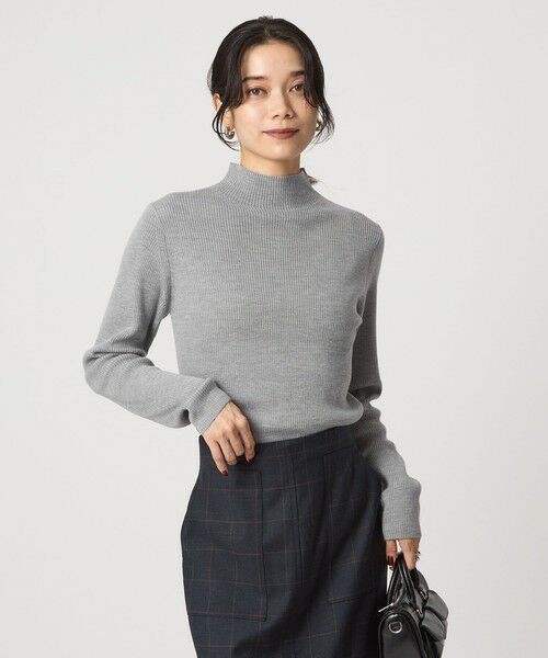 green label relaxing / グリーンレーベル リラクシング ニット・セーター | ウール リブ ボトルネック ニット プルオーバー ウォッシャブル | 詳細12