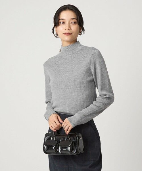 green label relaxing / グリーンレーベル リラクシング ニット・セーター | ウール リブ ボトルネック ニット プルオーバー ウォッシャブル | 詳細13