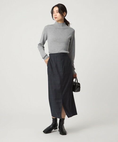 green label relaxing / グリーンレーベル リラクシング ニット・セーター | ウール リブ ボトルネック ニット プルオーバー ウォッシャブル | 詳細14