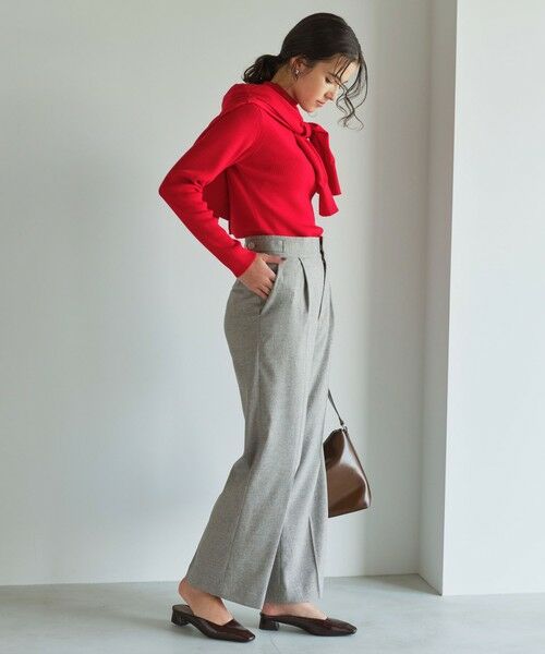 green label relaxing / グリーンレーベル リラクシング ニット・セーター | ウール リブ ボトルネック ニット プルオーバー ウォッシャブル | 詳細20