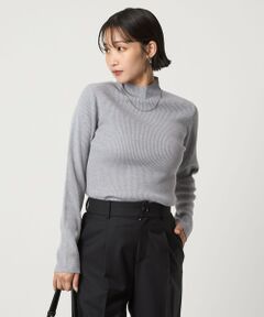 green label relaxing / グリーンレーベル リラクシング ニット・セーター | ラメ リブ ボトルネック ニット プルオーバー ウォッシャブル