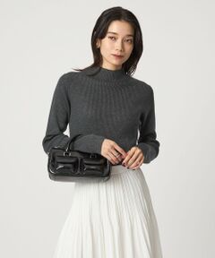 green label relaxing / グリーンレーベル リラクシング ニット・セーター | ラメ リブ ボトルネック ニット プルオーバー ウォッシャブル