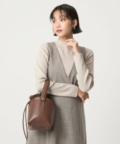 green label relaxing / グリーンレーベル リラクシング ニット・セーター | ラメ リブ ボトルネック ニット プルオーバー ウォッシャブル