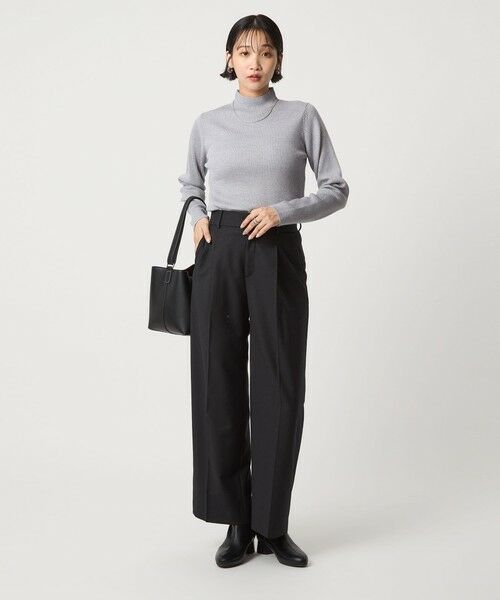 green label relaxing / グリーンレーベル リラクシング ニット・セーター | ラメ リブ ボトルネック ニット プルオーバー ウォッシャブル | 詳細2