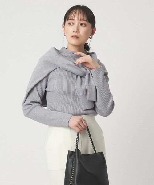 green label relaxing / グリーンレーベル リラクシング ニット・セーター | ラメ リブ ボトルネック ニット プルオーバー ウォッシャブル | 詳細5