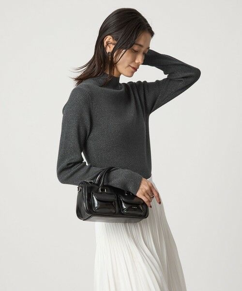 green label relaxing / グリーンレーベル リラクシング ニット・セーター | ラメ リブ ボトルネック ニット プルオーバー ウォッシャブル | 詳細9