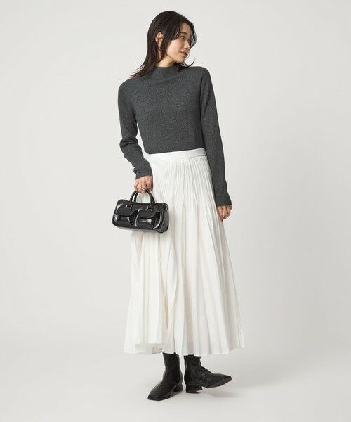 green label relaxing / グリーンレーベル リラクシング ニット・セーター | ラメ リブ ボトルネック ニット プルオーバー ウォッシャブル | 詳細10