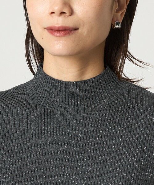 green label relaxing / グリーンレーベル リラクシング ニット・セーター | ラメ リブ ボトルネック ニット プルオーバー ウォッシャブル | 詳細16