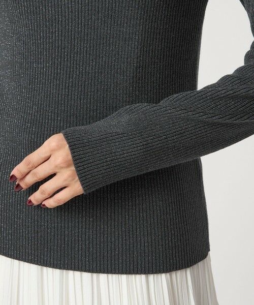 green label relaxing / グリーンレーベル リラクシング ニット・セーター | ラメ リブ ボトルネック ニット プルオーバー ウォッシャブル | 詳細17