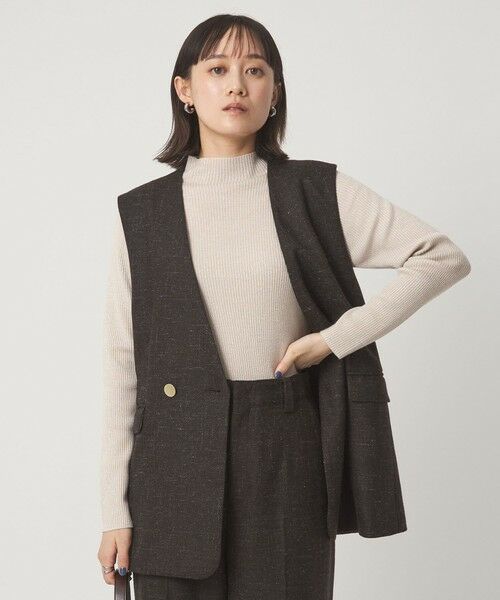 green label relaxing / グリーンレーベル リラクシング ニット・セーター | ラメ リブ ボトルネック ニット プルオーバー ウォッシャブル | 詳細27