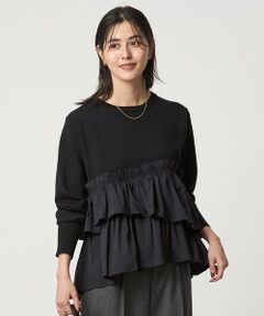 green label relaxing / グリーンレーベル リラクシング ニット・セーター | ティアード ドッキング ニット プルオーバー