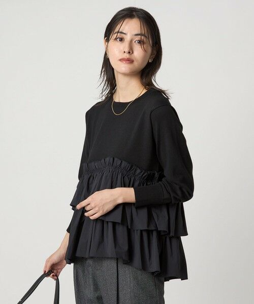 green label relaxing / グリーンレーベル リラクシング ニット・セーター | ティアード ドッキング ニット プルオーバー | 詳細1