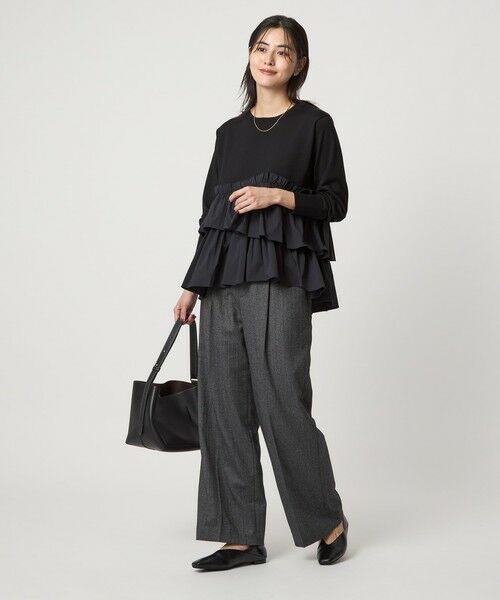 green label relaxing / グリーンレーベル リラクシング ニット・セーター | ティアード ドッキング ニット プルオーバー | 詳細3