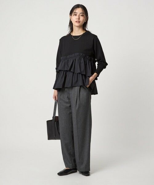 green label relaxing / グリーンレーベル リラクシング ニット・セーター | ティアード ドッキング ニット プルオーバー | 詳細4