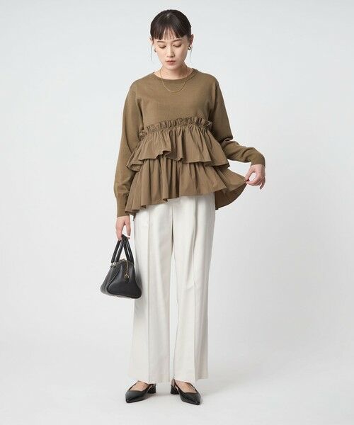 green label relaxing / グリーンレーベル リラクシング ニット・セーター | ティアード ドッキング ニット プルオーバー | 詳細7