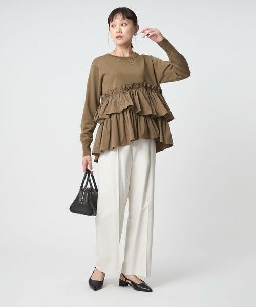 green label relaxing / グリーンレーベル リラクシング ニット・セーター | ティアード ドッキング ニット プルオーバー | 詳細8