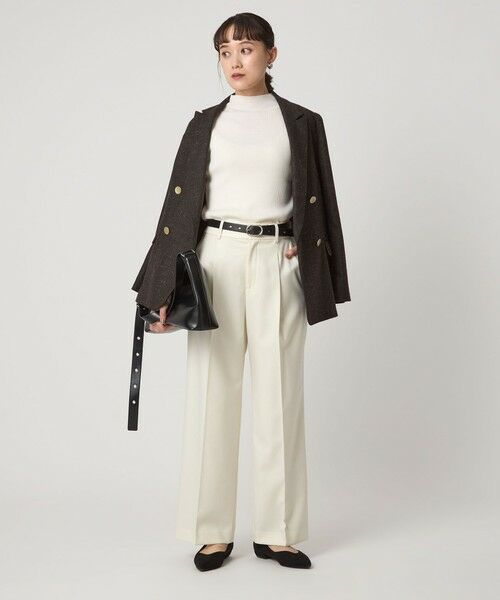 green label relaxing / グリーンレーベル リラクシング スラックス・ドレスパンツ | ［size SHORT/TALLあり］キチントボトムス サキソニー ワイド パンツ | 詳細3