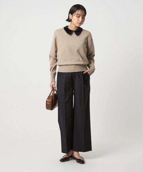 green label relaxing / グリーンレーベル リラクシング スラックス・ドレスパンツ | ［size SHORT/TALLあり］キチントボトムス サキソニー ワイド パンツ | 詳細6