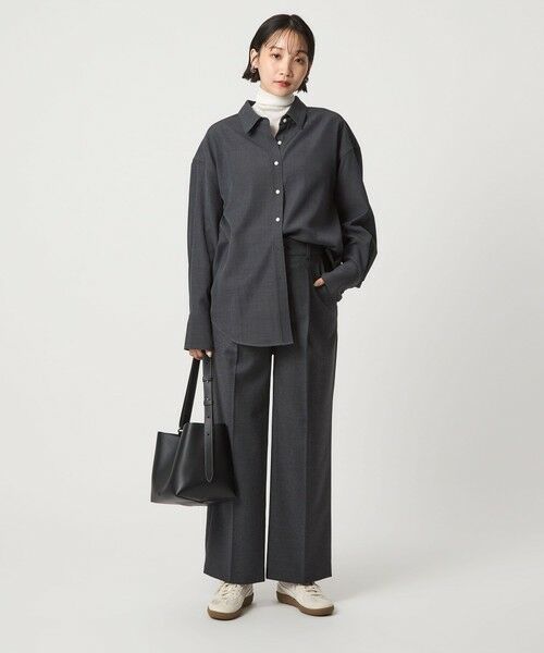 green label relaxing / グリーンレーベル リラクシング スラックス・ドレスパンツ | ［size SHORT/TALLあり］キチントボトムス サキソニー ワイド パンツ | 詳細8