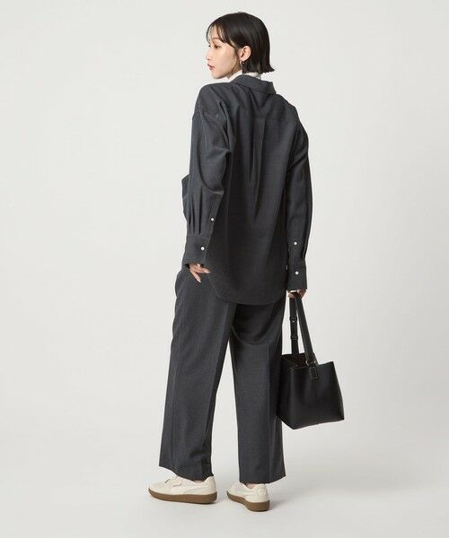 green label relaxing / グリーンレーベル リラクシング スラックス・ドレスパンツ | ［size SHORT/TALLあり］キチントボトムス サキソニー ワイド パンツ | 詳細9