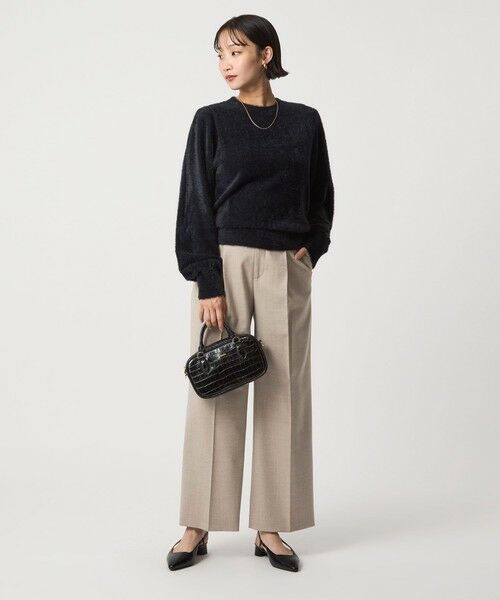 green label relaxing / グリーンレーベル リラクシング スラックス・ドレスパンツ | ［size SHORT/TALLあり］キチントボトムス サキソニー ワイド パンツ | 詳細14