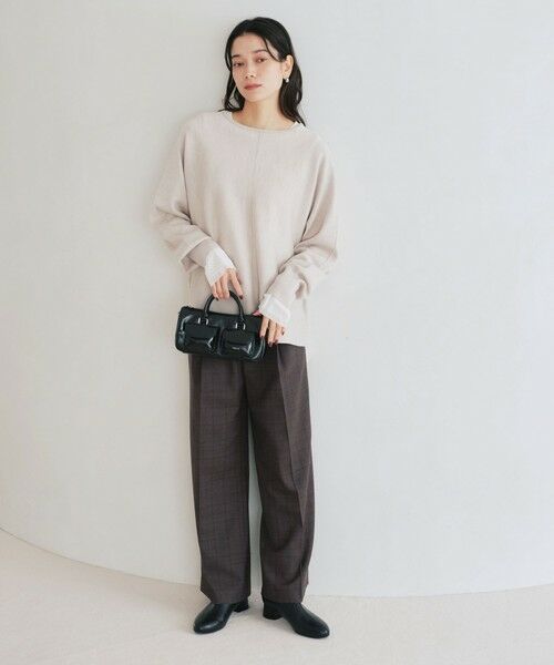 green label relaxing / グリーンレーベル リラクシング スラックス・ドレスパンツ | ［size SHORT/TALLあり］キチントボトムス サキソニー ワイド パンツ | 詳細17