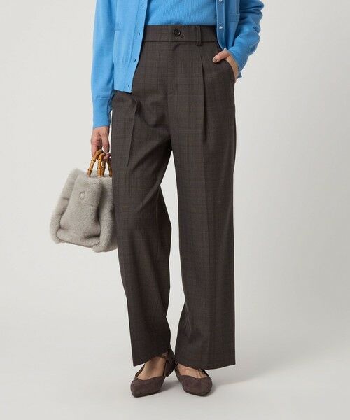 green label relaxing / グリーンレーベル リラクシング スラックス・ドレスパンツ | ［size SHORT/TALLあり］キチントボトムス サキソニー ワイド パンツ | 詳細19